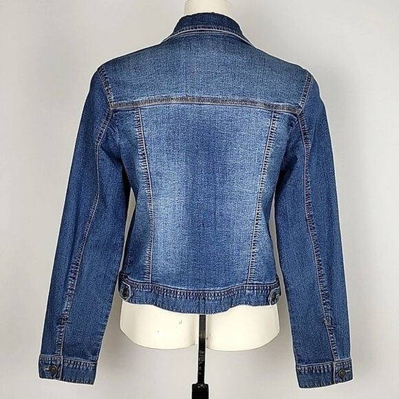 Artisan NY Women's Button Up Jean Jacket Blue Denim Fade Size M - Picture 3 of 15